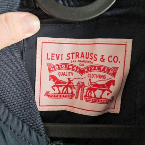 NWT Levi's Bomber Jacket, Navy, Size XS - Picture 4 of 8